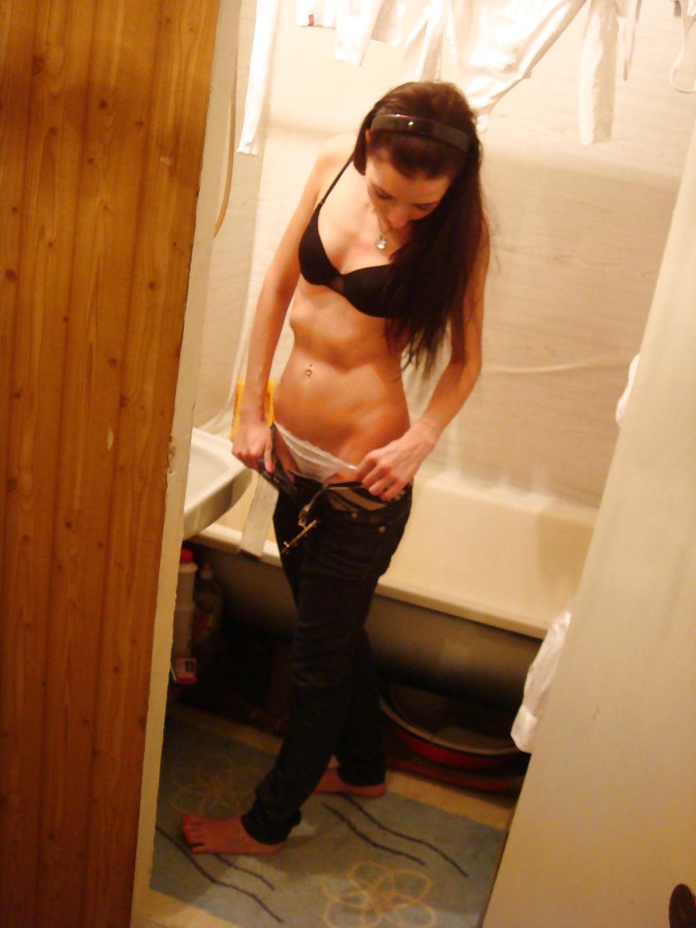 25P Shy brunette teen