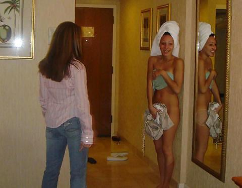 18P Shy girls: nude girls trying to cover their bodies or faces