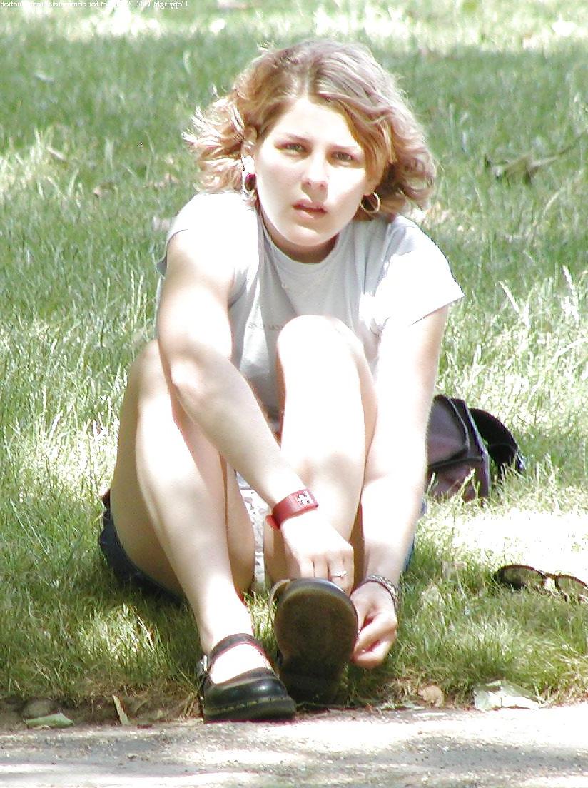 25P Upskirt White Panties In Public 1