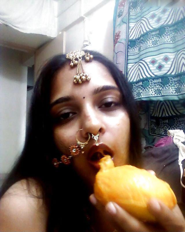 9P Eating Fruits, Showing My Tits Cunt and Asshole
