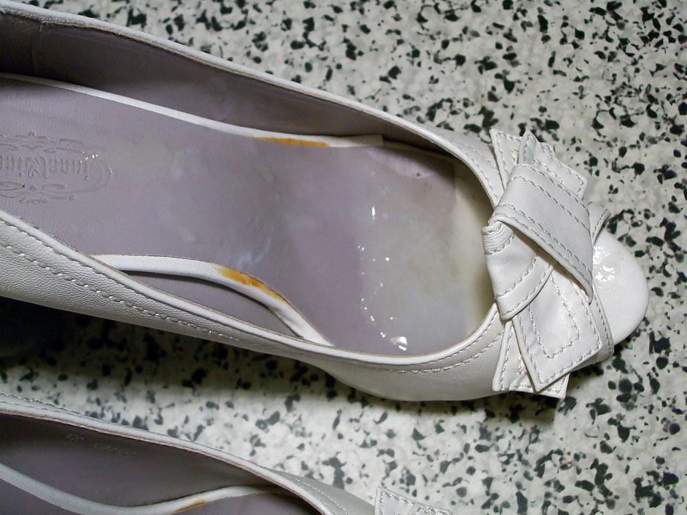 8P White open toe fuck