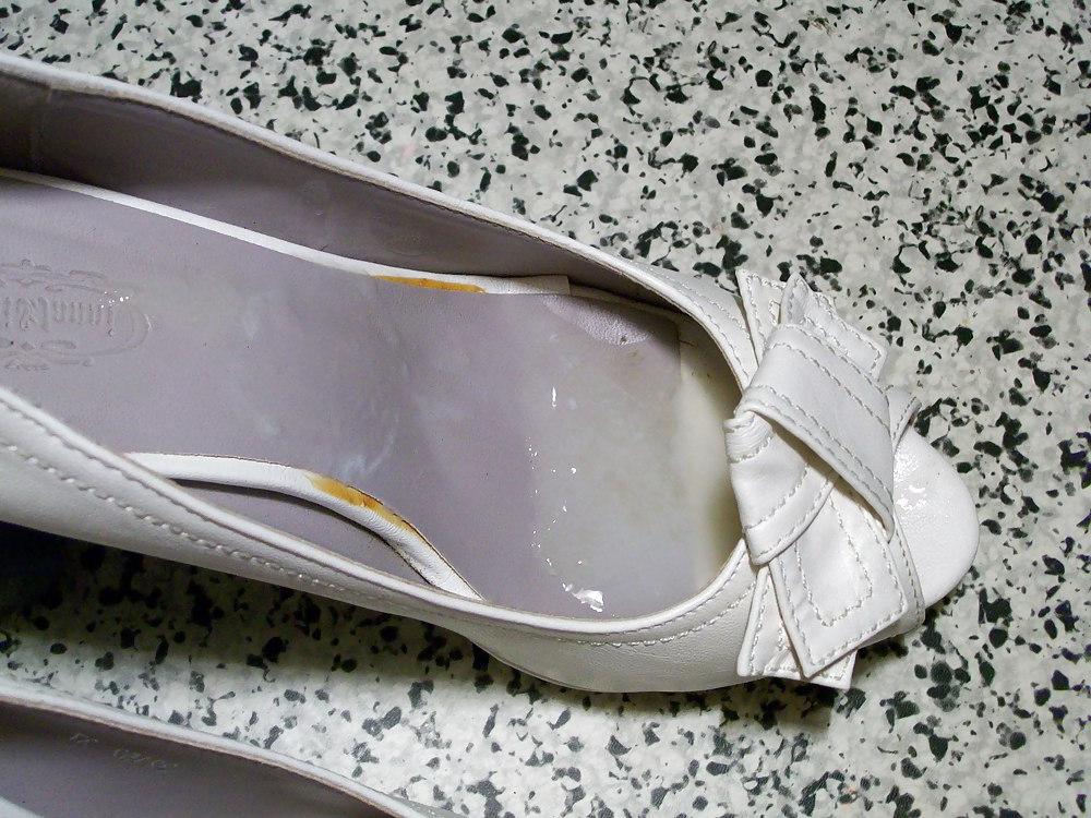 8P White open toe fuck