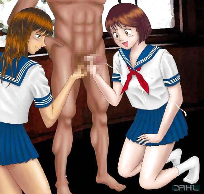 25P Cartoon schoolgirl