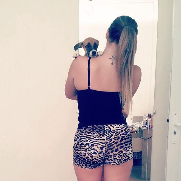 25P Cum over this Brazilian Blond Slut w Big Boobs