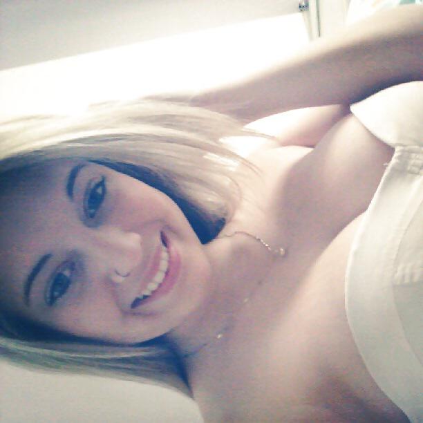 25P Cum over this Brazilian Blond Slut w Big Boobs
