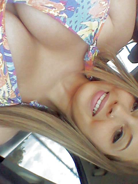 25P Cum over this Brazilian Blond Slut w Big Boobs