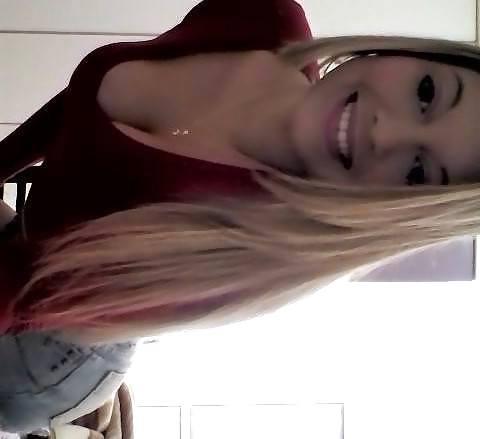 25P Cum over this Brazilian Blond Slut w Big Boobs
