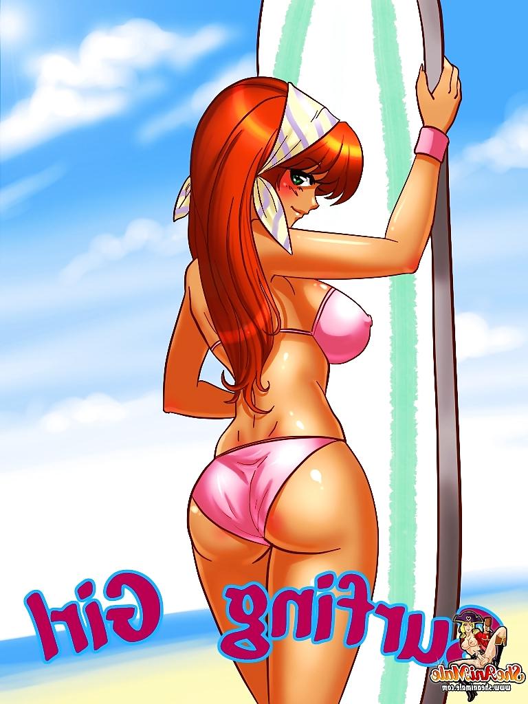 11P Cartoon ts Surfer