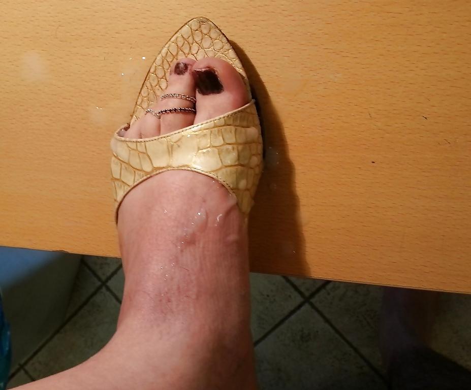 10P My mother's medium heels open toe sandals cummed
