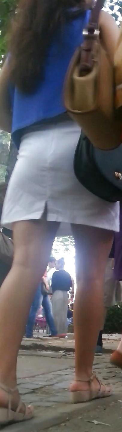 12P Spy sexy brunette teens skirt and feet romanian