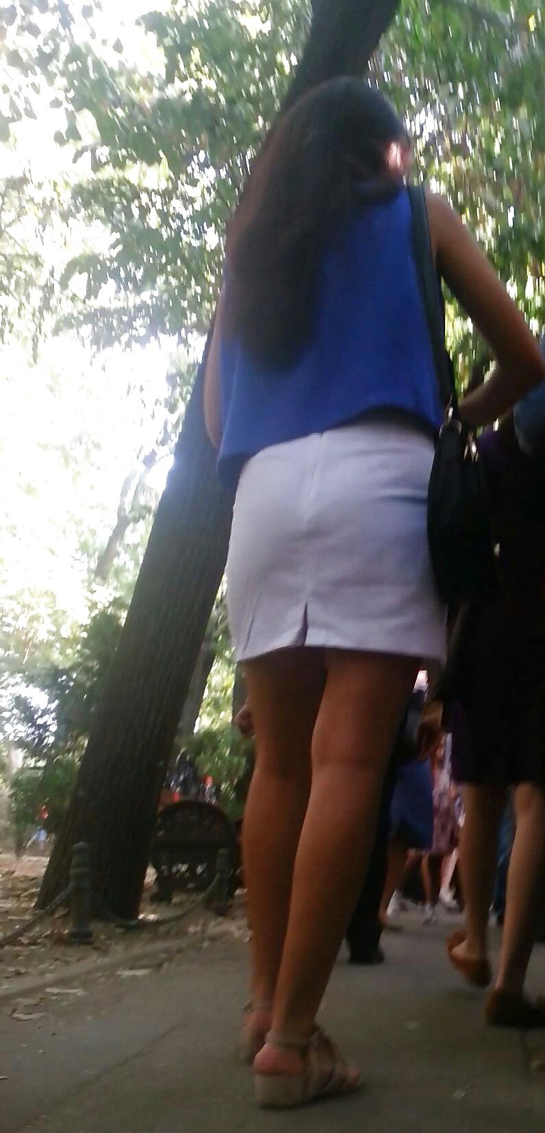12P Spy sexy brunette teens skirt and feet romanian