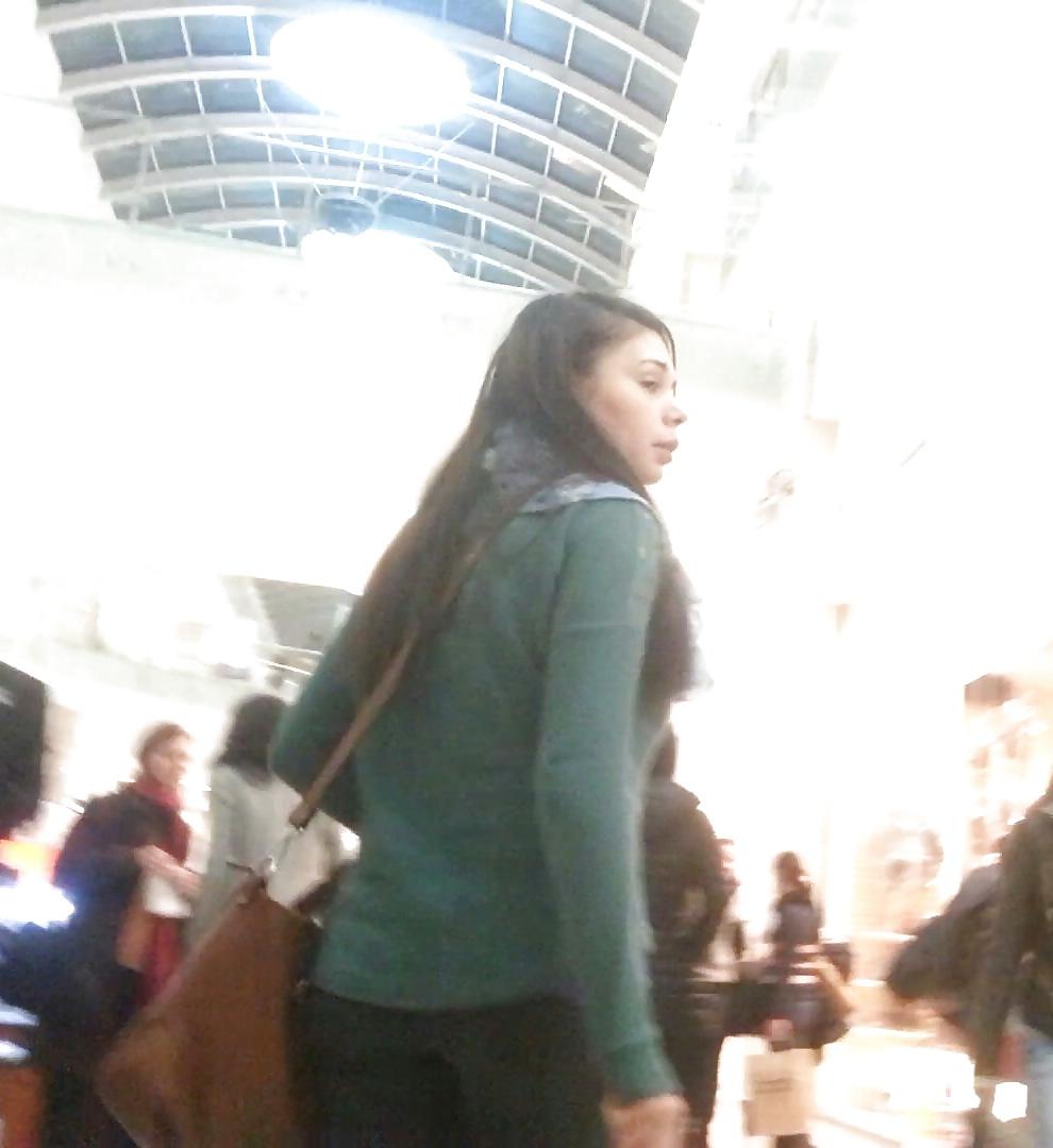 23P Spy old + young in mall romanian