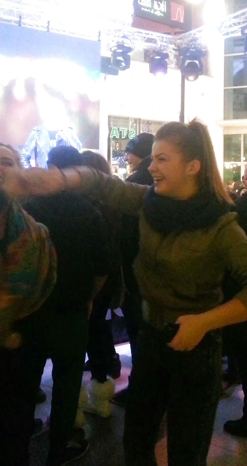 23P Spy old + young in mall romanian