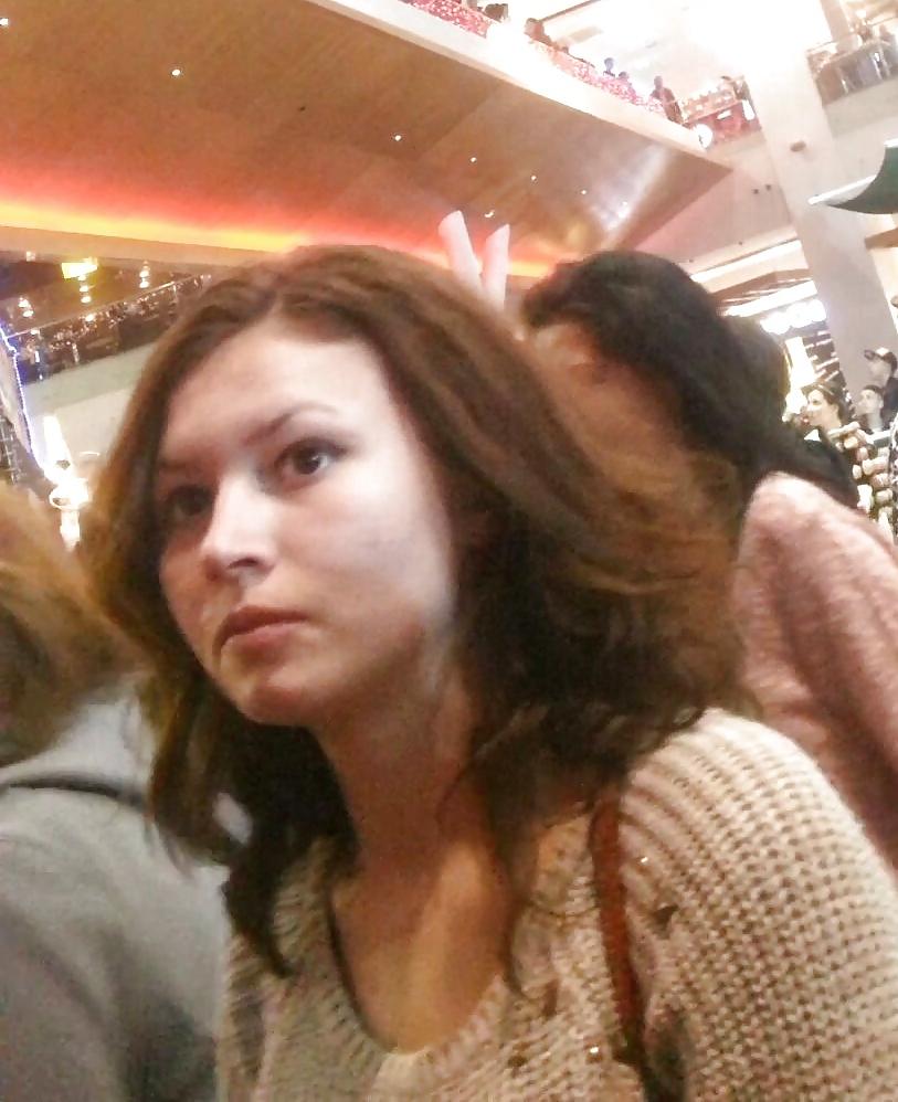 23P Spy old + young in mall romanian