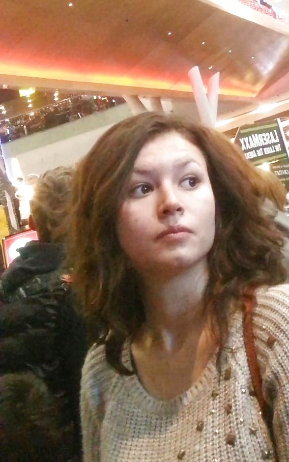 23P Spy old + young in mall romanian