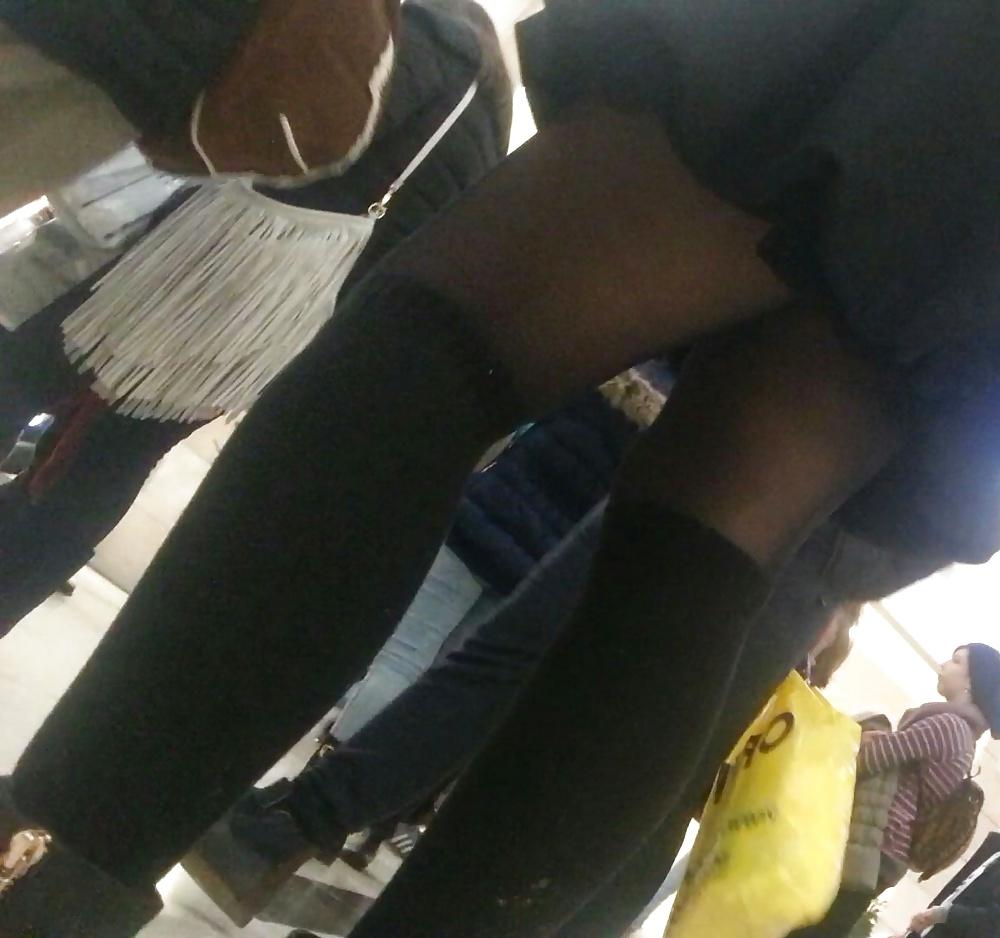 23P Spy sexy teens skirt and nylon romanian