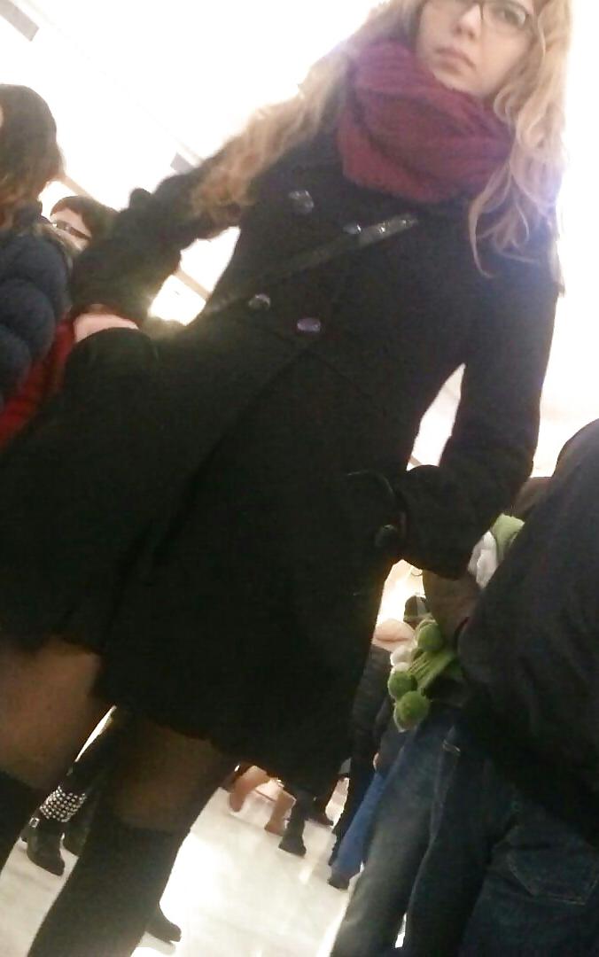 23P Spy sexy teens skirt and nylon romanian