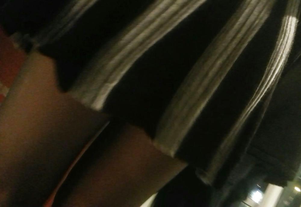 23P Spy sexy teens skirt and nylon romanian