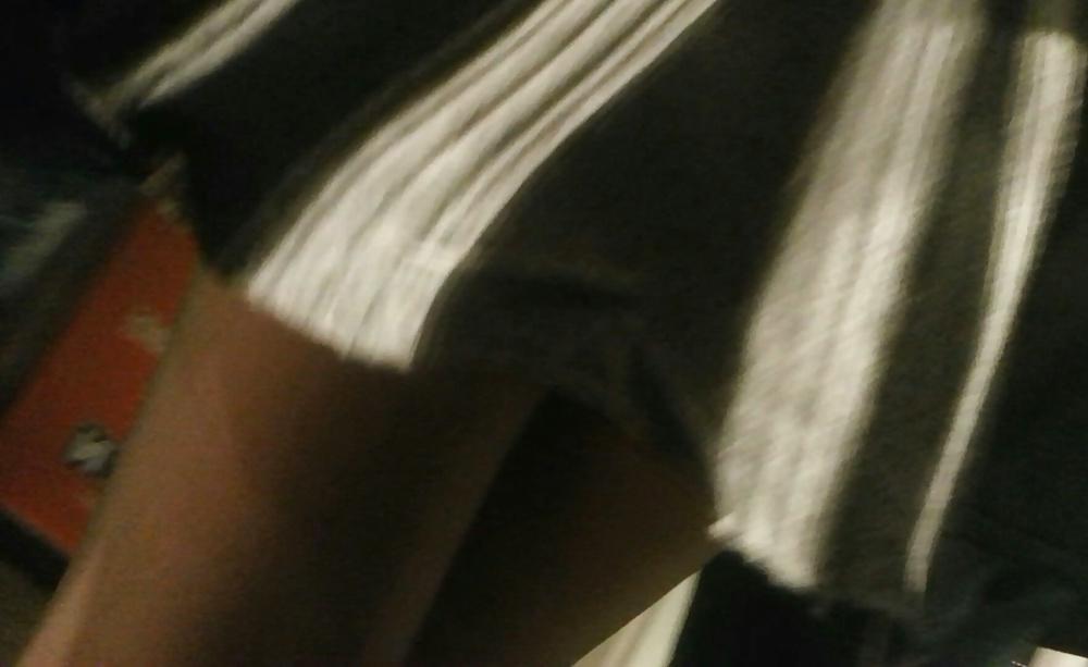 23P Spy sexy teens skirt and nylon romanian
