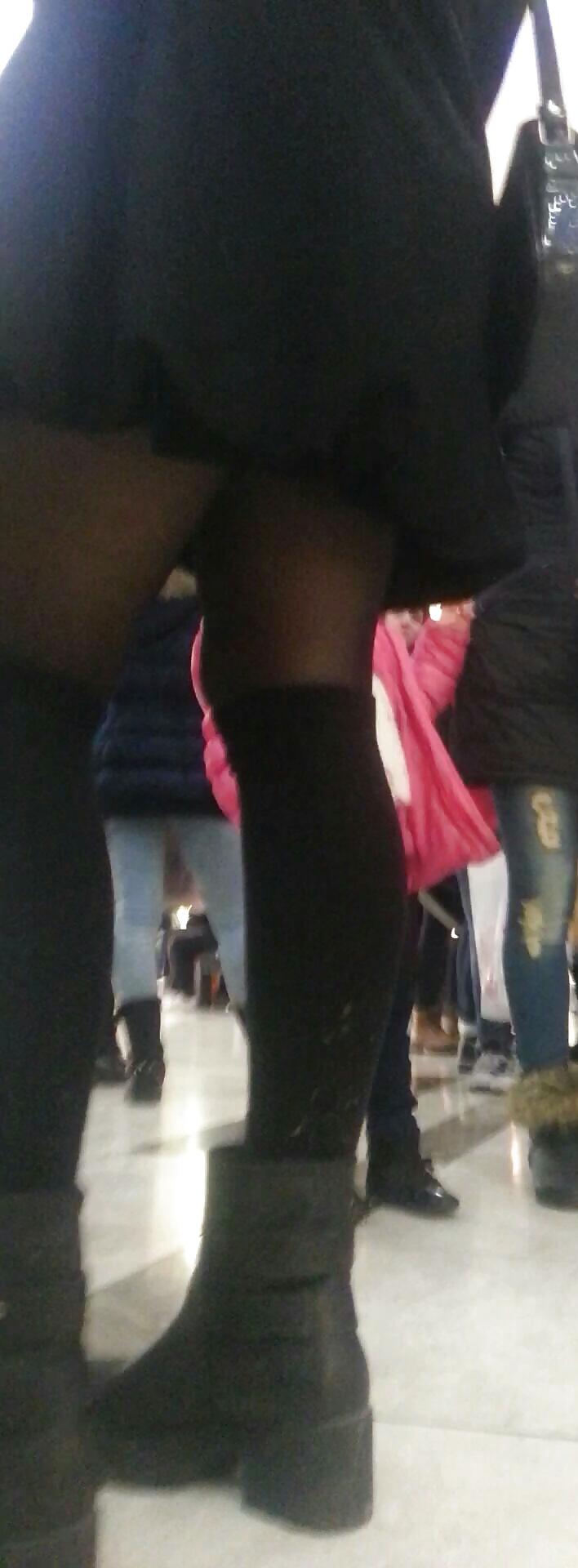23P Spy sexy teens skirt and nylon romanian