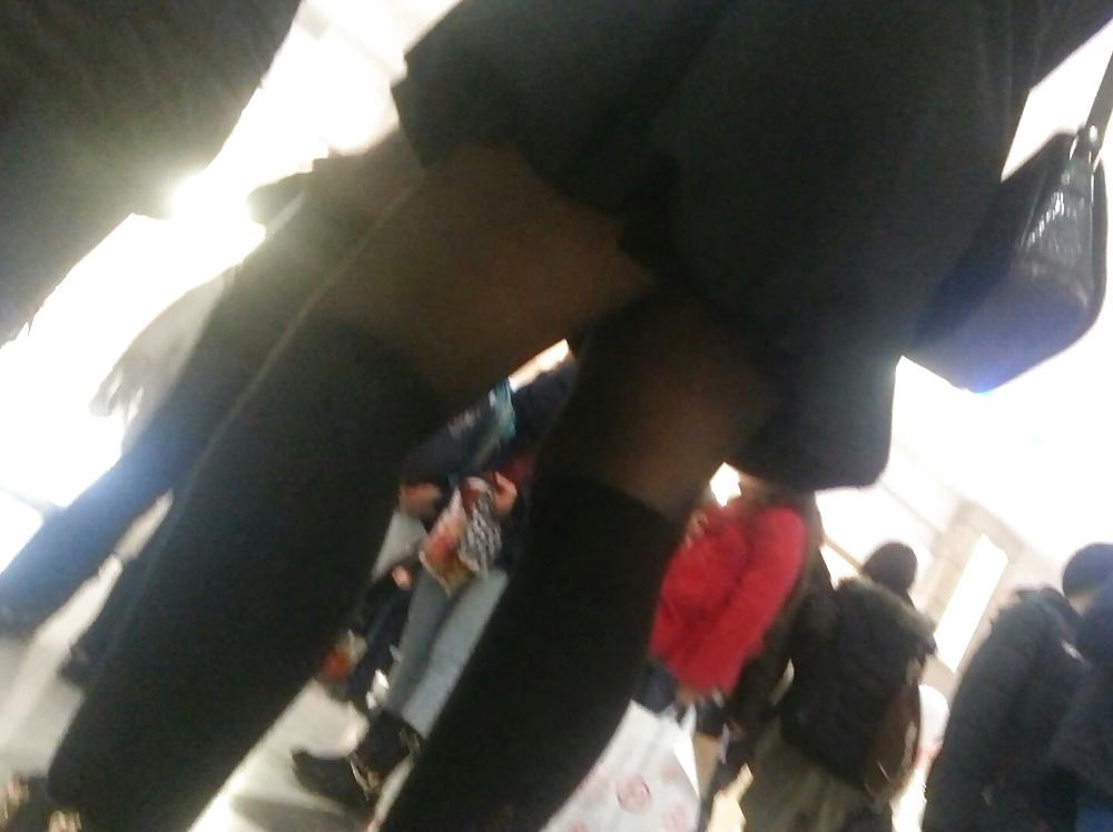 23P Spy sexy teens skirt and nylon romanian