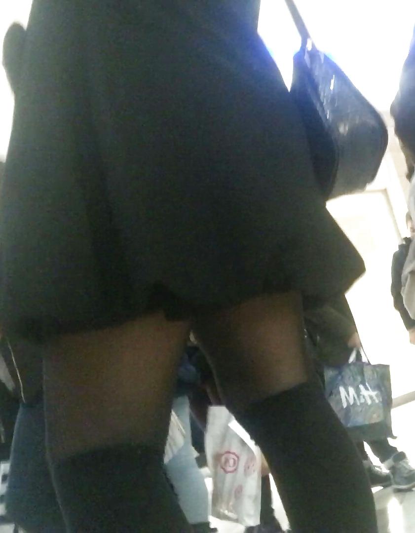 23P Spy sexy teens skirt and nylon romanian