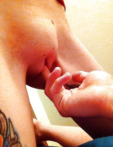 22P Skinny tattooed goth babe with a huge perfect clam pussy