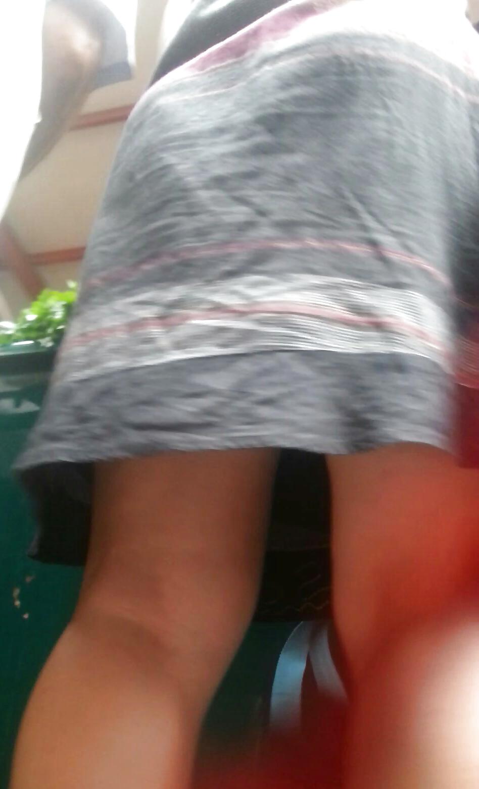 25P Spy sexy mature skirt romanian