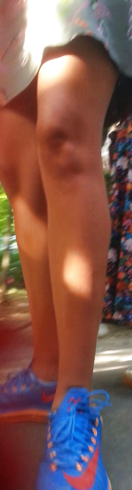 25P Spy sexy teens skirt and feet romanian