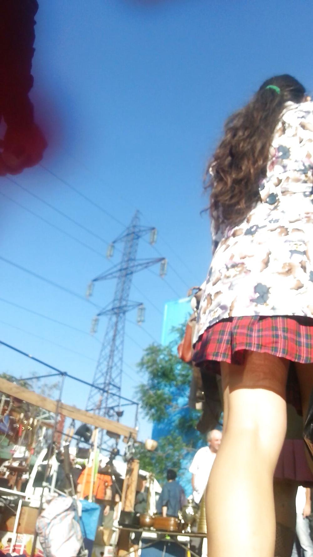 25P Spy sexy teens skirt and feet romanian