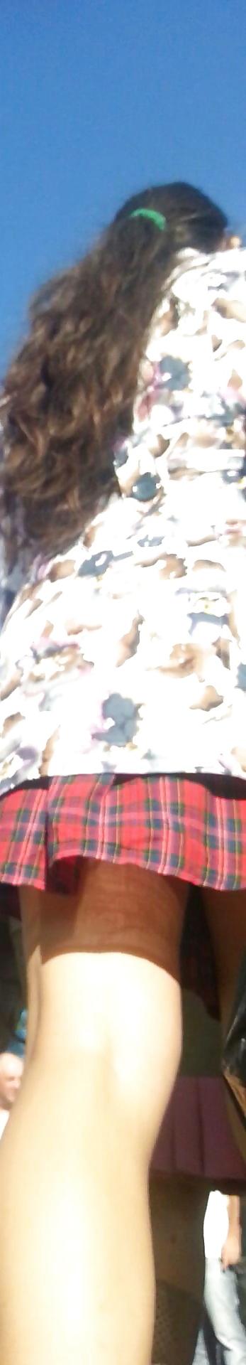 25P Spy sexy teens skirt and feet romanian