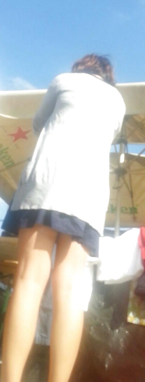25P Spy sexy teens skirt and feet romanian