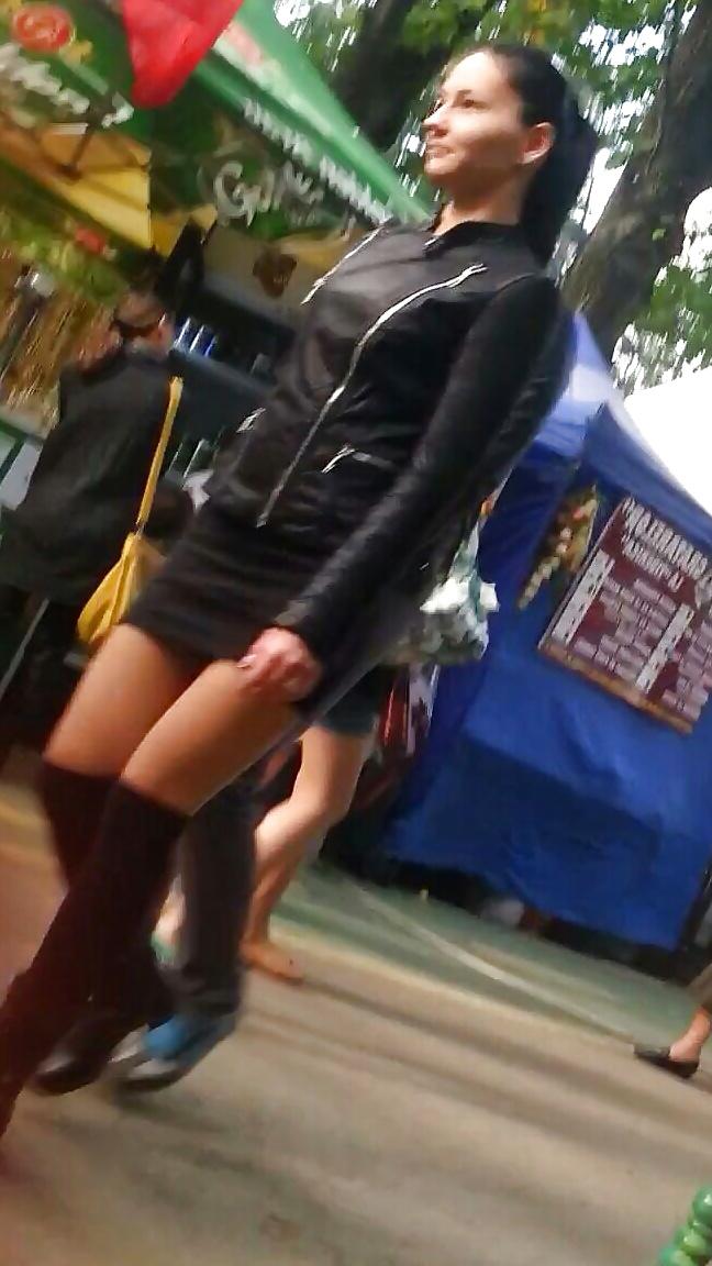 25P Spy sexy teens skirt and feet romanian