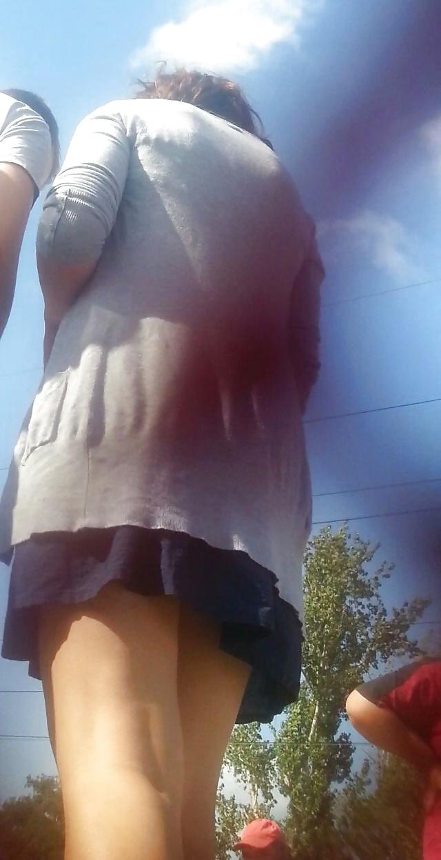 25P Spy sexy teens skirt and feet romanian