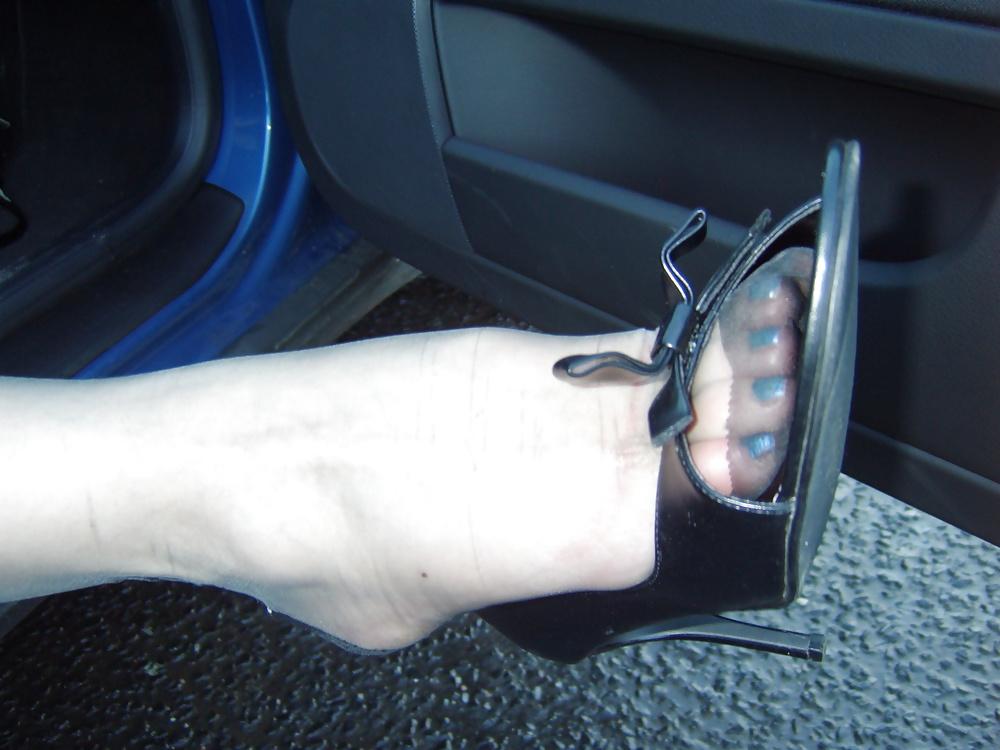 19P Lusting over my nyloned feet