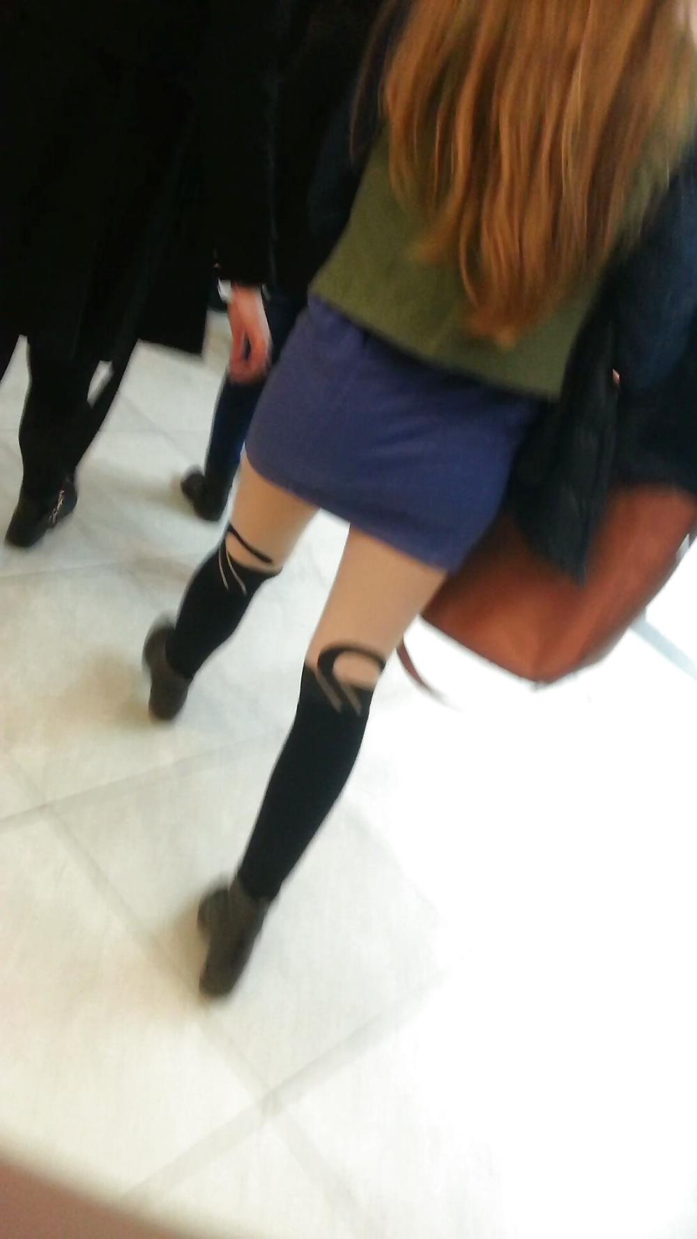 16P Spy sexy teens skirt and nylon romanian