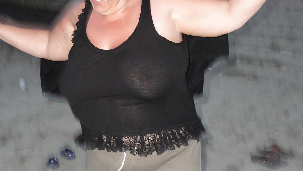 15P See thru or see through, she is braless