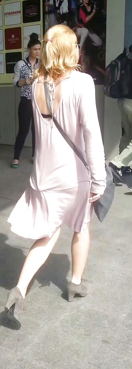 17P Spy sexy blonde skirt and feet romanian