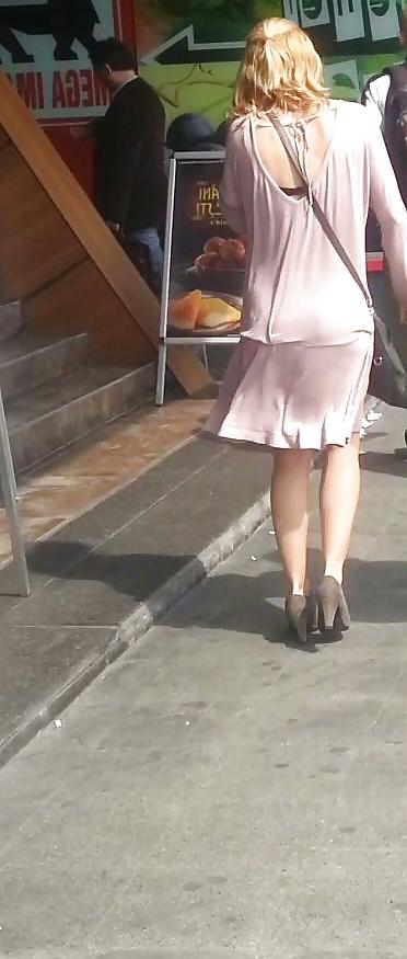 17P Spy sexy blonde skirt and feet romanian