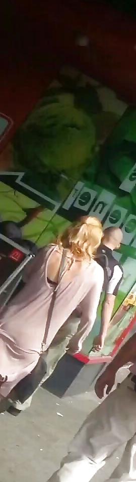 17P Spy sexy blonde skirt and feet romanian