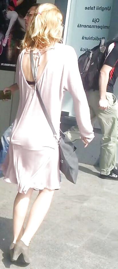 17P Spy sexy blonde skirt and feet romanian