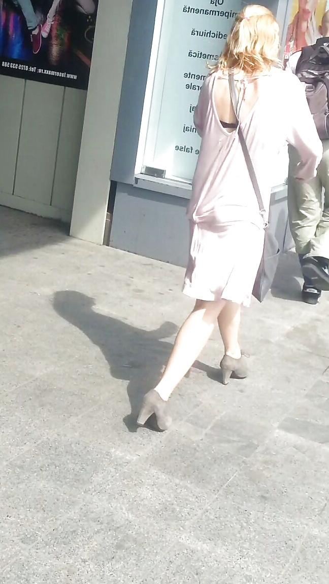 17P Spy sexy blonde skirt and feet romanian