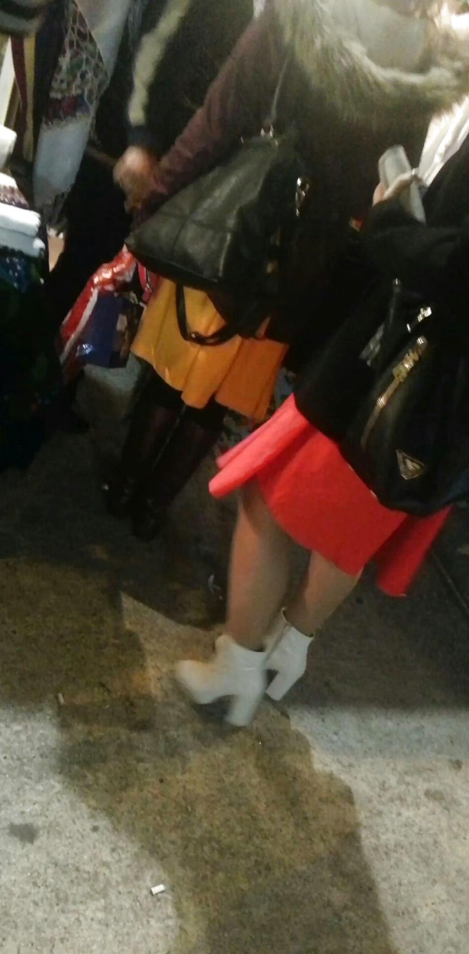 25P Spy skirt and nylon sexy women romanian