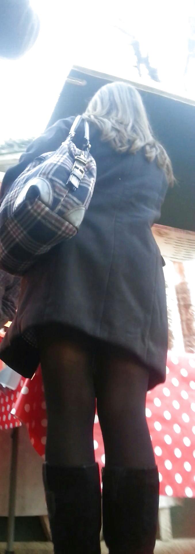 25P Spy skirt and nylon sexy women romanian