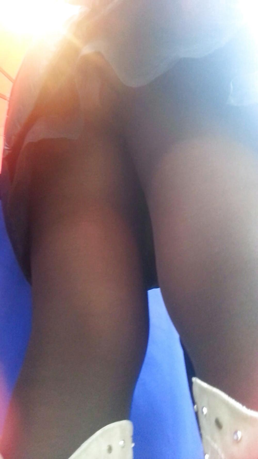 25P Spy skirt and nylon sexy women romanian