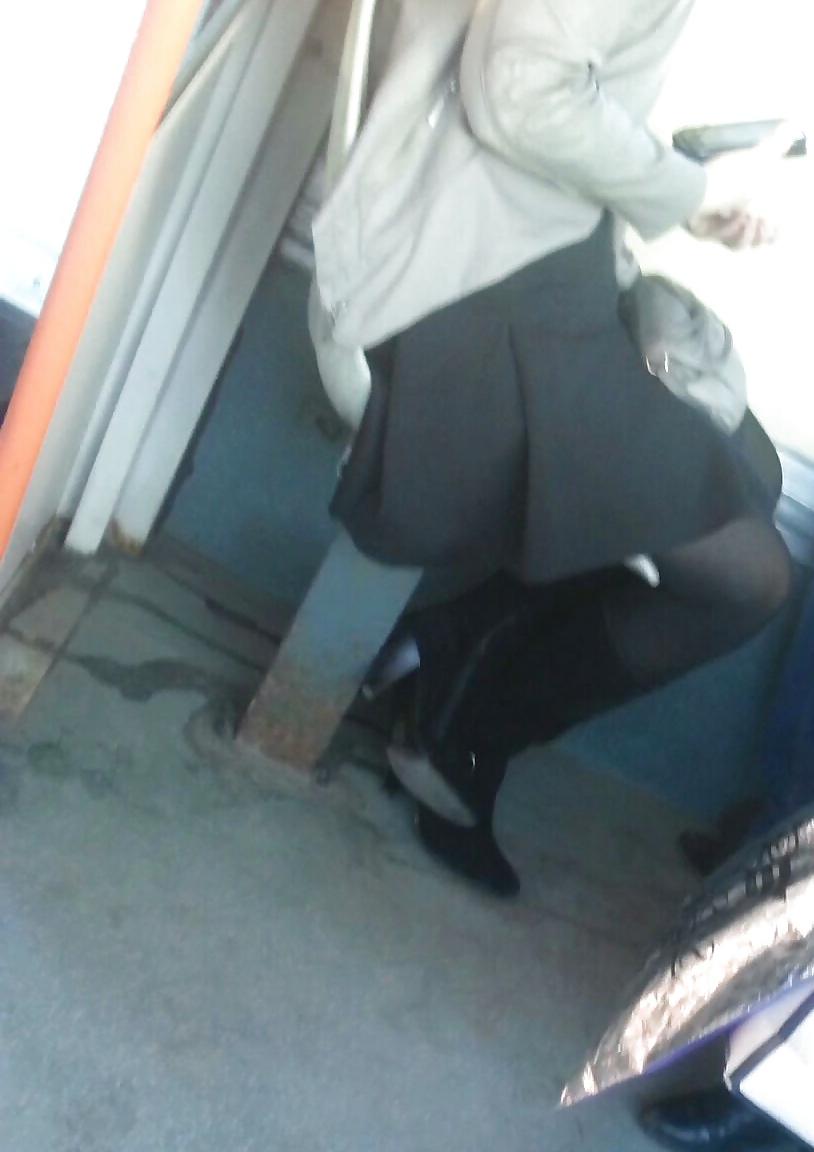 25P Spy skirt and nylon sexy women romanian