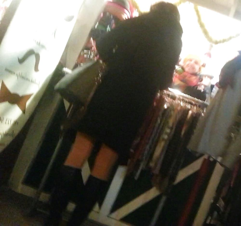 25P Spy skirt and nylon sexy women romanian