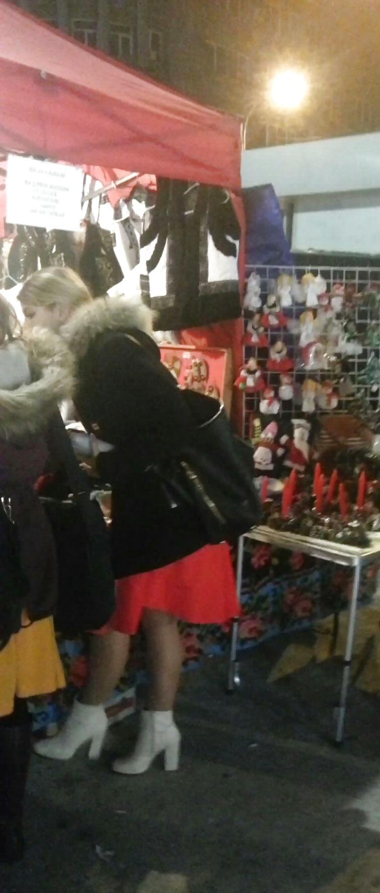 25P Spy skirt and nylon sexy women romanian