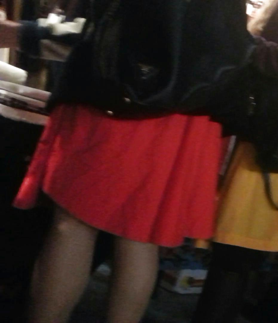 25P Spy skirt and nylon sexy women romanian
