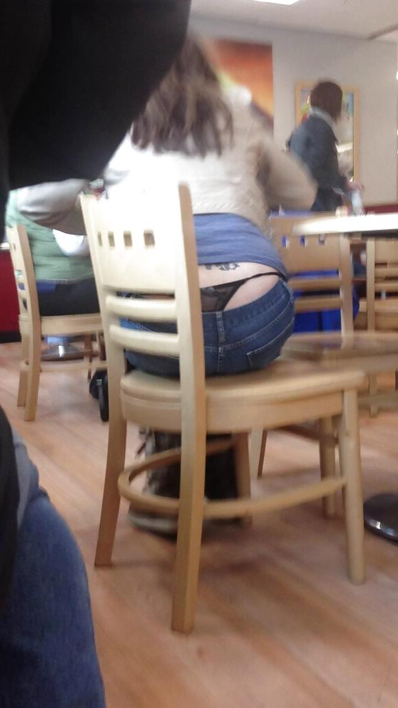 8P Thong in public